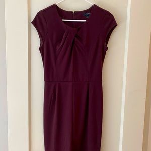 Chic plum color dress, Banana Republic